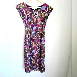 BODEN Women's Brown Multi Floral Natalie Dress US Sz 4 long